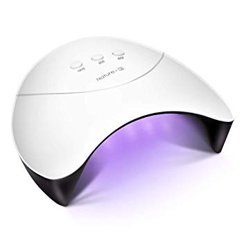 UV LED Nail Lamp, SEXY MIX Nail Dryer, 24W Fast Nail Gel Curing Lamp, Portable Manicure Pedicure Machine Smart Auto-sensing with 3 Timers Presets (60s, 90s, 120S) White