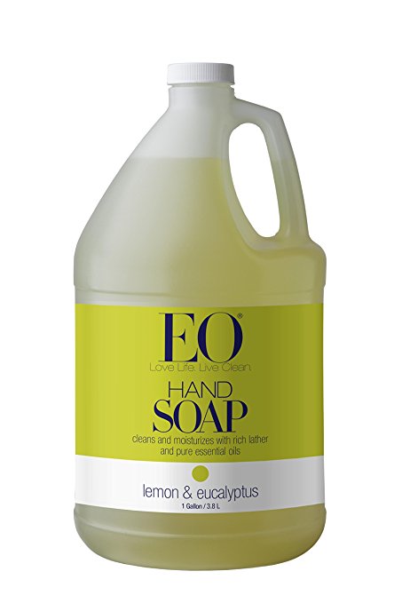 EO Liquid Hand Soap Refill, Lemon and Eucalyptus, 128 Fluid Ounce
