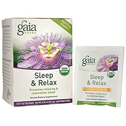 Gaia Herbs Sleep and Relax Herbal Tea, 16 Bags