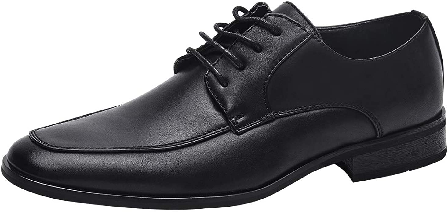 COLGO Oxford Shoes for Men, Lace up Classic Leather Dress Shoes Business Derby Shoes