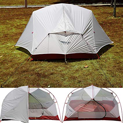 Luxe Tempo Ultralight 2 Person Tent 3.5LB Dome Backpacking Tent Silnylon