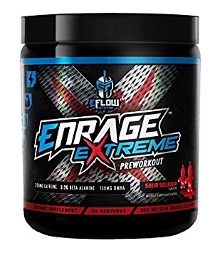 ENRAGE EXTREME PRE-WORKOUT - DMHA, beta alanine, Agmatine, caffeine, energy, focus, strength, endurance, performance, pump
