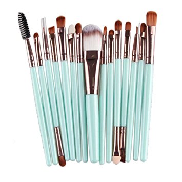 Tenworld 15 pcs Makeup Brush Set Tools Make-up Toiletry Kit Wool Make Up Brush Set