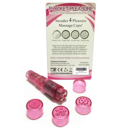 Lifetop  Portable Mini   Personal  Beauty  Massagers Travel Pocket Rockets w/ 4 Heads