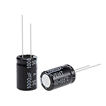 uxcell 1000uF 35V Capacitor, Aluminum Electrolytic Capacitors 105C High Temp 10pcs