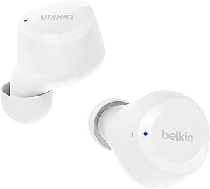 Belkin SoundForm Bolt True Wireless Earbuds, Wireless earphones with up to 28H of battery life and Mono Mode, IPX4 sweat and water resistance, Bluetooth headphones with mic for iPhone, Galaxy and more