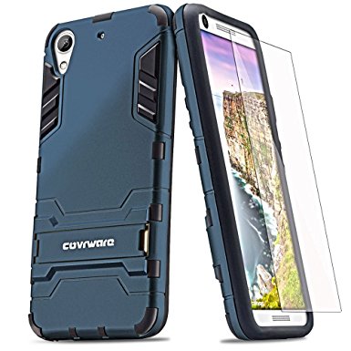 COVRWARE® HTC Desire 626 / 626s [Slim Series] Armor Protective Case [Kickstand] [Slim Fit] [Screen Protector] (MetroPCS/Verizon/AT&T) - Navy Blue (CW-D626-SL02)