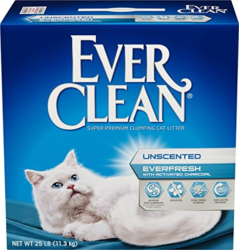 Ever Clean Ever Fresh Litter with Activated Charcoal , Unscented, 25 Pounds