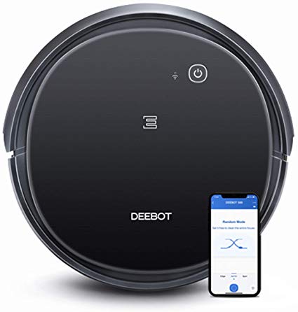 ECOVACS Deebot 500 Robots Vacuum Cleaner with Robotic Smart APP Control, Max Mode Suction Power, 3-Stage Cleaning System Compatible with Alexa (Black)