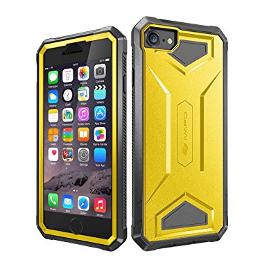 iPhone 7 Case, iVAPO Apple iPhone 7 Cases Impact Resistant Full-body Protection Phone Case with Built-in Screen Protector Dual Layer Design [Armor Series] [Yellow/Black]