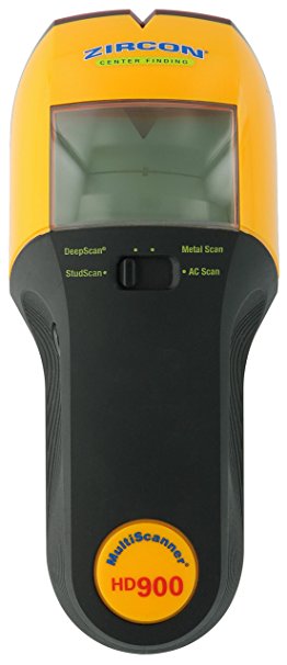 Zircon HD900 9 Volt 4-Mode Multiscanner for Finding Studs, Live Wire, or Metal w/ Backlit Display (Battery Not Included, Tool Only)