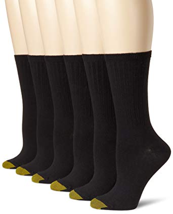 Gold Toe Women's 6-Pack Casual Ribbed Crew Sock