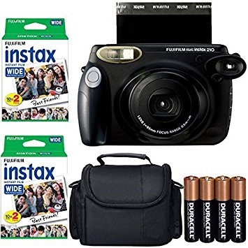 Fujifilm INSTAX 210 Photo Instant Camera With Fujifilm Instax Wide Instant Film Twin Pack Instant Film (40 Shots)   Camera Case With Photo4less Microfiber Cleaning Cloth Top Bundle - International Version (No Warranty)