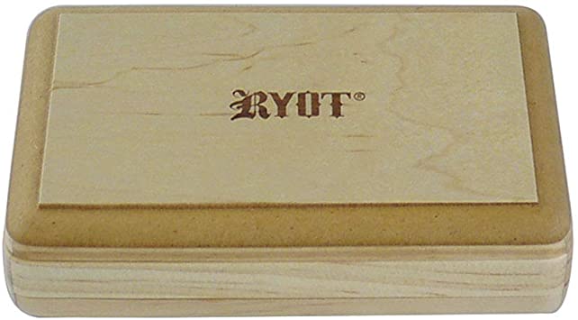RYOT 3x5” Solid Top Box in Natural | Premium Wooden Box Perfect for Sifter - Monofilament Mesh Screen - Glass Base Tray - Prep Card - Pollen Catcher