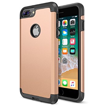 Trianium Protanium iPhone 8 Plus Case with Heavy Duty Protection / Shock Absorption / Dual Layer TPU   Rigid Armor / Anti-Scratch / Reinforced Corner Cases For Apple iPhone 8 Plus Phone - Gold