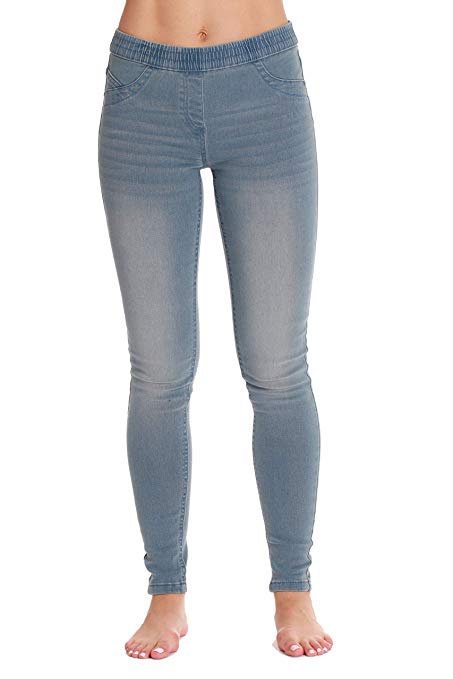 Just Love Denim Jeggings for Women with Pockets Comfortable Stretch Jeans Leggings