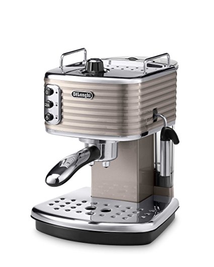 De'Longhi ECZ351.BG Scultura Traditional Pump Espresso Coffee Machine, 1100 W - Champagne