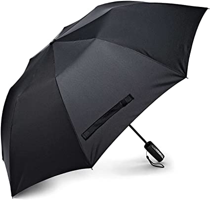 Samsonite Auto Open Travel Umbrella, Black, One Size