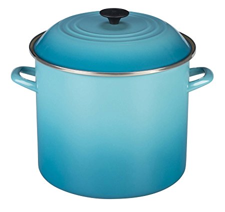 Le Creuset Enamel-on-Steel 8-Quart Covered Stockpot, Caribbean