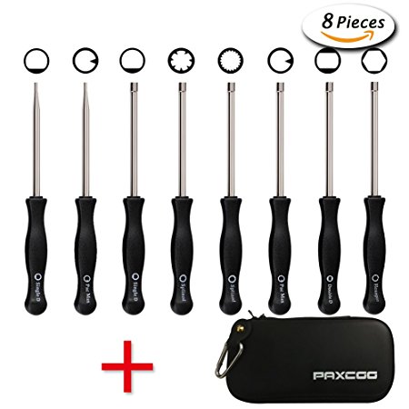 Paxcoo 8 Pcs Carburetor Adjusting Tool Kit with Carrying Case for Common 2 Cycle Carburator Engine