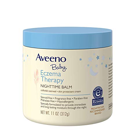 Aveeno Baby Eczema Therapy Nighttime Balm with Natural Colloidal Oatmeal for Eczema Relief, 11 oz.