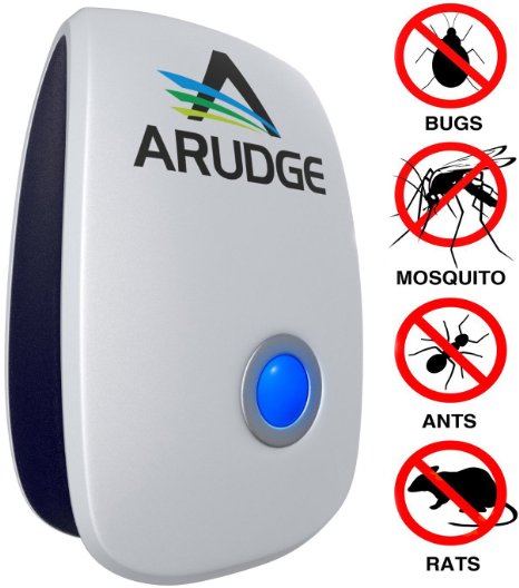 Extra Effective Ultrasonic Pest Repeller, for Indoor Use! Ideal Pest Control for Ants, Roaches, Spiders, Mosquitoes, Small Rodents and More - No Batteries Needed - 100% Satisfaction Guarantee