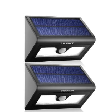 Solar Lights, URPOWER 50 LED Solar Powered Wireless Waterproof Motion Sensor Security Light Battery Operated Dusk to Dawn Motion Activated Light with 3 Modes for Patio Deck Yard Garden Outside(2)