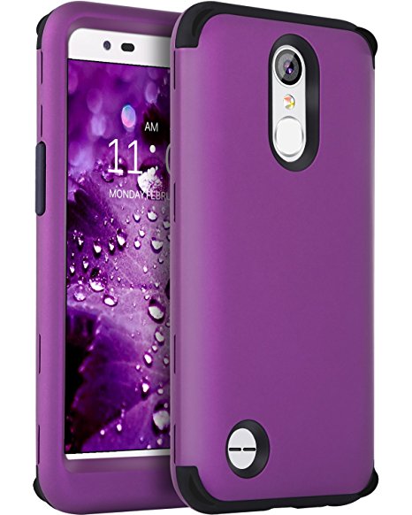 LG K20 Plus Case, LG K20 V Case, LG K10 Case 2017, LG LV5 Case, BENTOBEN Anti-Slip Shockproof High Impact Resistant Soft Silicone Hard PC Hybrid Protective Case for LG LV5 / LG K10 2017, Purple/Black