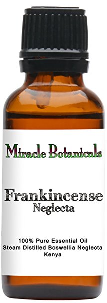 Miracle Botanicals Wildcrafted Frankincense Essential Oil - 100% Pure Boswellia Neglecta - 5, 10 or 30ml sizes - Therapeutic Grade - Kenya - 30ml/1oz