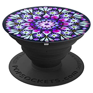 Beautiful Flower Mandala - Pink, Purple, Blue - PopSockets Grip and Stand for Phones and Tablets