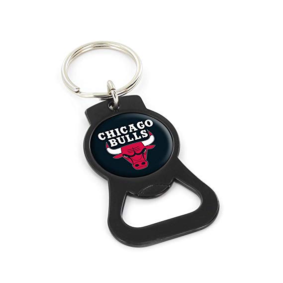 aminco NBA Chicago Bulls NBA-BK-702-10-BK Bottle Opener Key Ring, One Size, Multicolor