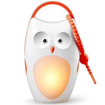 Baby Sleep Soother Shusher Sound Machines, Baby Gift, Rechargeable Portable White Noise Machine with Night Light, 8 Soothing Sounds and 3 Timers for Traveling, Sleeping, Baby Carriage (owl)