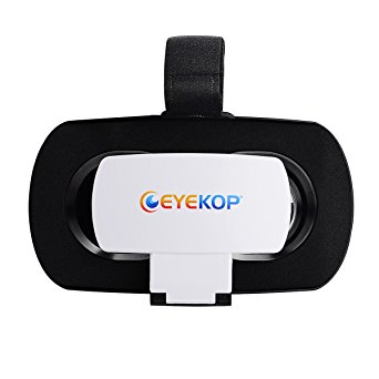 EYEKOP Virtual Reality 3D VR Headset. 41mm Ultra Clear 3D Glasses, Light and Portable