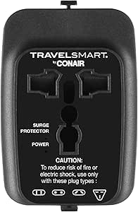 Conair Universal Travel Adapter - All-in-One European and Worldwide Travel Plug Adapter with Surge Protection - Includes USB C Port