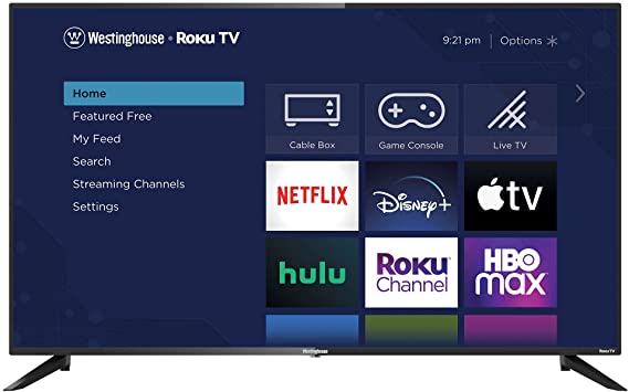 Westinghouse 50 Inch 4K Ultra HD Smart Roku TV with HDR, Compatible with Apple Home Kit, Alexa and Google  Assistant, (2022 Model).