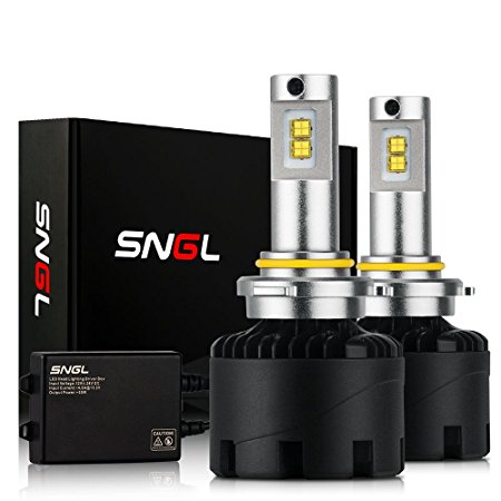 SNGL Super Bright LED Headlight Kit - Adjustable-Beam Bulbs - 9005 ( H10,HB3,9145 ) - 110w 12,400Lm - 6000K Bright White - 2 Yr Warranty