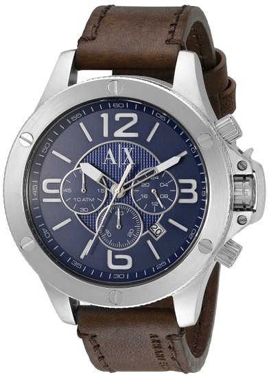 Armani Exchange Men's AX1505 Analog Display Analog Quartz Brown Watch