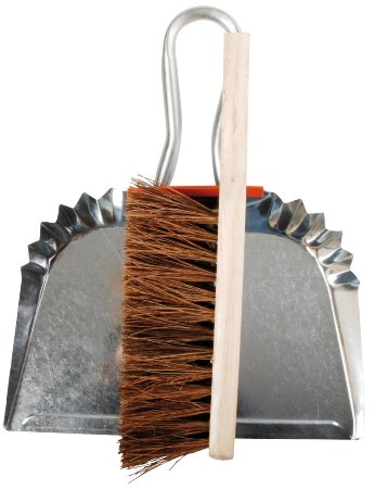 Esschert Design Metal Dustpan with Wood Handle Broom