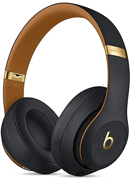 Beats Studio3 Wireless Noise Cancelling On-Ear Headphones - Apple W1 Headphone Chip, Class 1 Bluetooth, Active Noise Cancelling, 22 Hours of Listening Time - Midnight Black (Previous Model)