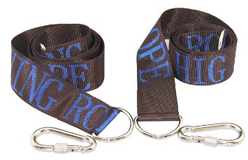HIG Tree Swing straps - Safety swing handing rope, Adjustable and easy installation, Swing tie rope with Heavy-duty Hooks (59in long and 2in wide, Set of 2 Straps)(Coffee)