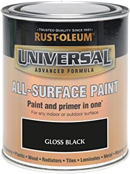 Rust-Oleum AMZ0090 250ml Universal Paint - Gloss Black