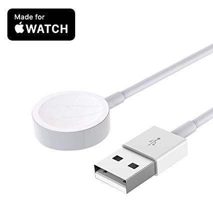 Vidgoo iWatch Charger MFi Certified Charging Cable Cord iWatch Pad Magnetic Wireless Charger for Apple Watch 44mm/42mm/40mm/38mm Series 4 3 2 1 - White