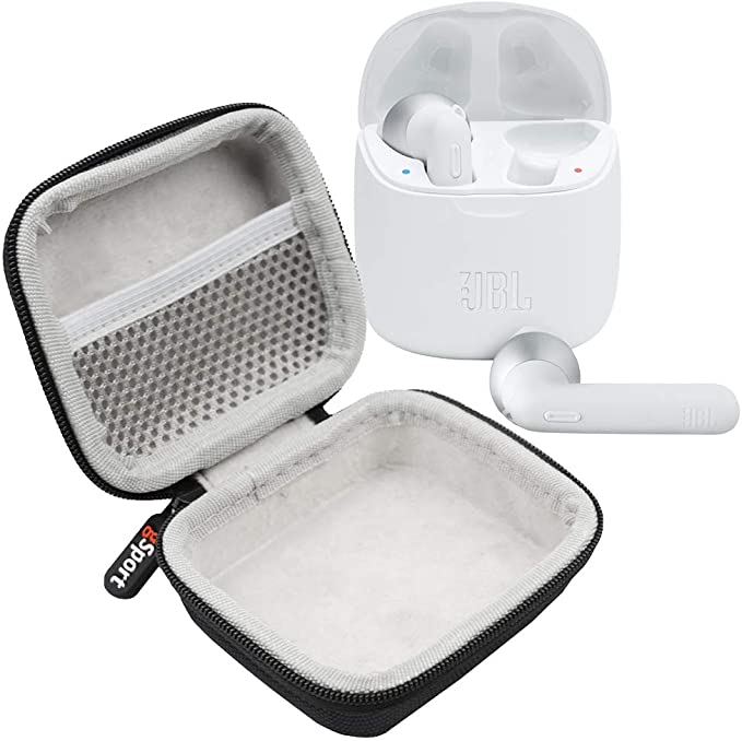 JBL Tune 225TWS True Wireless in-Ear Headphones Bundle with gSport Deluxe Hardshell Case (White)