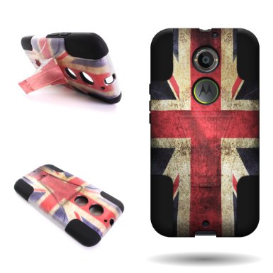 Moto X (2nd Gen) Case, By CoverON Shock Absorption High Impact Ressitant Hybrid Protection Case Cover for Motorola Moto X (2nd Generation, 2014) XT1097 - UK Flag Design