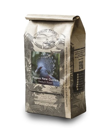 Camano Island Coffee Roasters - Organic Fresh Roasted Coffee - Papua New Guinea Medium Roast - Whole Bean - 1 Lb
