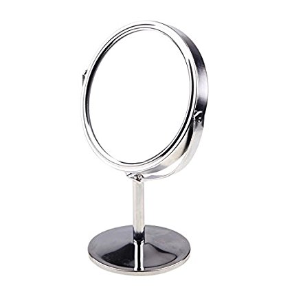 Ownsig 1 PC Feminine Dual Sided Makeup Dresser Table Standing Mirror 4 Inch