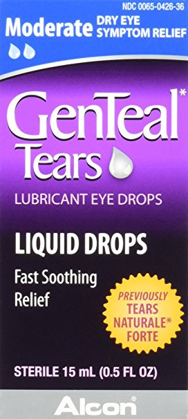 GENTEALTears Lubricant Eye Drops, Moderate Liquid Drops, 15-mL