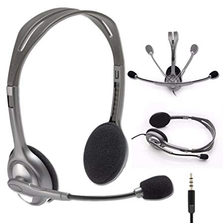Computer Headset w/Mic Noise Cancelling Lightweight PC Headset Wired Headphones for Skype Webinar Business Phone Music Call Center Schools Customer Service Gaming Google Voice Podcasting Voip - Moona