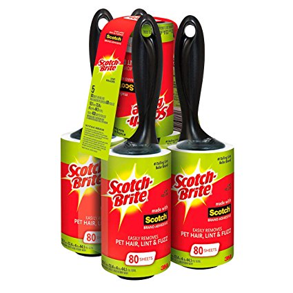 Scotch Brite Lint Roller 80 Sheets Lint Rollers, Pack of 5, (Total 400 Sheets)