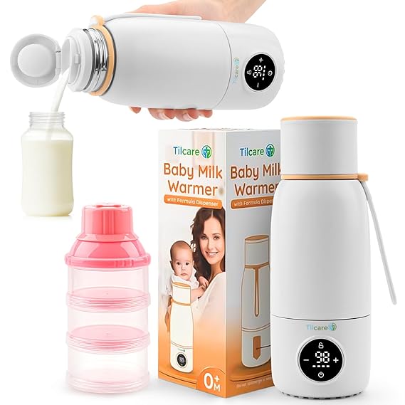 Portable Bottle Warmer for Travel - 17oz 12H Baby Bottle Warmer, Fast Heat-Up Travel Bottle Warmer for Breastmilk, Calentador De Biberones, USB Bottle Warmer on the Go, Car bottle warmer for babies